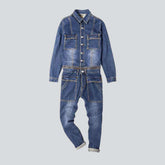 Abnehmbarer Jeans-Overall mit Pattentasche