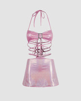 Glitzerndes Blush-Kleid