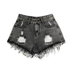 Y2k Distressed Jeansshorts für Damen