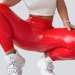 Latex Wax Damen Jeanshose