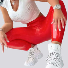 Latex Wax Damen Jeanshose