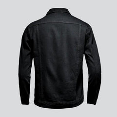 Oberbekleidung schwarze Herren Jeansjacke