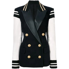 Luka Blazer mit Lederärmeln