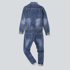Abnehmbarer Jeans-Overall mit Pattentasche