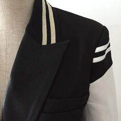 Luka Blazer mit Lederärmeln