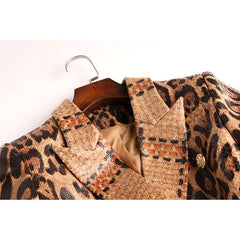 Blazer aus Leder mit Schlangenmuster