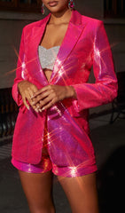 Pailletten-Blazer-Shorts-Set