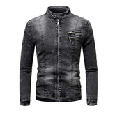 Motorcycle men denim jacket