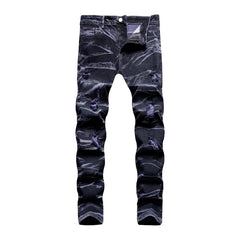 Batik-Zerrissene Jeans für Herren
