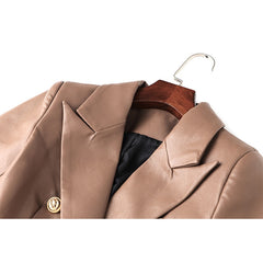 Killian Zweireihiger Lederblazer