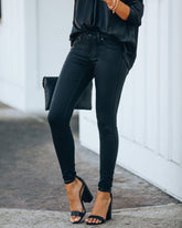 Night Out Mid Rise Coated Skinny Ins Street