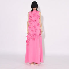 High Tide Florales Midikleid aus Leinen