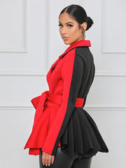 Peplum Double Breasted Blazer