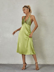 Ishbel Neckholder-Midikleid aus Satin