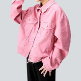 Helle Jeansjacke im Used-Look