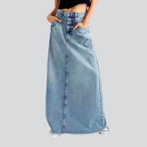 Hell gewaschener Damen-Jeansrock