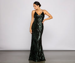Lila Formal Open Back Sequin Mermaid Dress Sai Feel