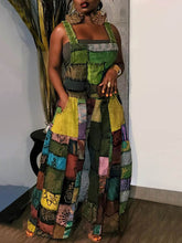 Lässiger Patchwork-Overall mit lockerem Schnitt