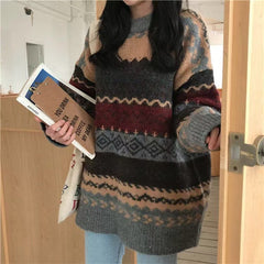 Pullover mit Oma-Muster aus den 80ern