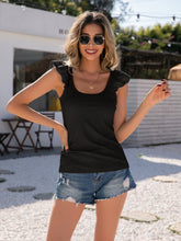 Bodysuit mit U-Ausschnitt und Schmetterlingsärmeln