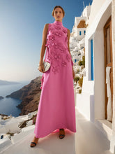 High Tide Florales Midikleid aus Leinen