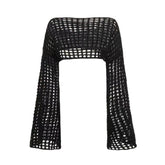 Hinterland – Gestrickter Bolero mit Cut-Outs