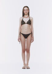 Zweiteiliger Riemchenbikini mit Independence Day-Print