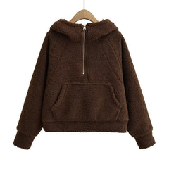 Oversize-Kapuzenpullover aus Lammwolle