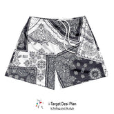 Shorts mit Paperbag-Taille und Allover-Print