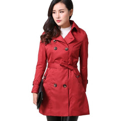 Valentin Trenchcoat aus Kunstleder mit Taschen