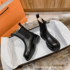 Chelsea-Stiefel im britischen Stil mit dicker Sohle