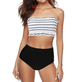 Zweiteiliger Badeanzug mit Rüschen