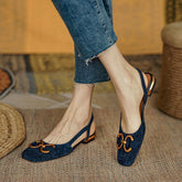Dottie Wildleder Slingback Handgefertigte Flats