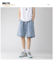Hellblaue Herren Jeansshorts