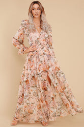 Prosperous Floral Chiffon Boho Maxi Dress - FINAL SALE Ins Street