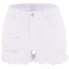 TITANIA SICHERHEITSNADEL SCHWARZE DENIM-SHORTS