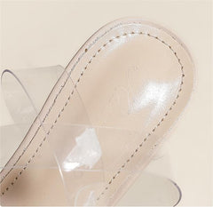 Die Glam Life Lucite Plateau-Absätze