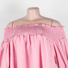 Schulterfreies Volantkleid