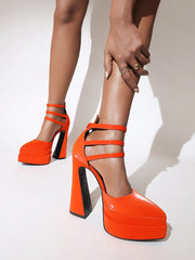 Foster Hellblaue Plateau-Pumps