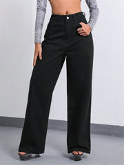 RISEN – Amanda – Jeans mit mittelhohem Bund und weitem Bein