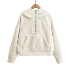 Oversize-Kapuzenpullover aus Lammwolle