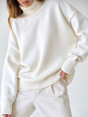 Amsterdam Rollkragenpullover – Creme – ENDGÜLTIGER VERKAUF
