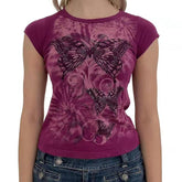 Liebe und Frieden Grunge T-Shirt