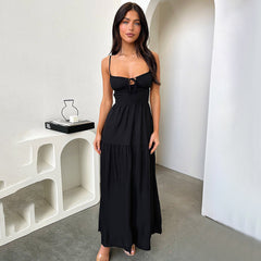 Moesha Tie Front Midi Dress - Off White