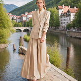 Pleated Slim Fit Casual Pants Suit