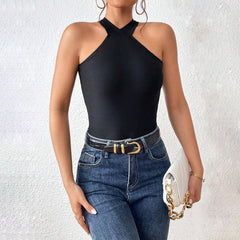X Marks The Spot – Strick-Tanktop mit Bindeband