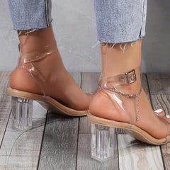 Doing Me – Transparente Pumps mit Keilabsatz
