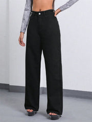 RISEN – Amanda – Jeans mit mittelhohem Bund und weitem Bein