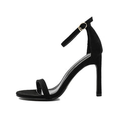 Damen Sommer Schwarz Streifen Stiletto Niche Fairy Heels