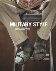 Outdoor Beach Retro Camouflage Canvas Kork Flip Flops Herren Sandale